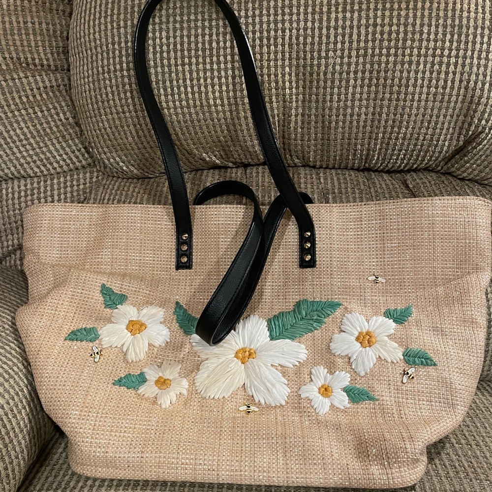 Betsey Johnson floral bee tote